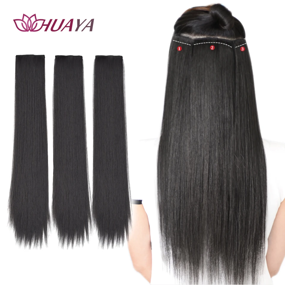 HUAYA Synthetic Invisible Extensions Hair Pieces 3 Pcs/6 Clips Long Wavy Clip In Hair Extensions Natural Hair Heat Resistant
HUAYA Synthetic Invisible Extensions Hair Pieces 3 Pcs/6 Clips Long Wavy Clip In Hair Extensions Natural Hair Heat Resistant