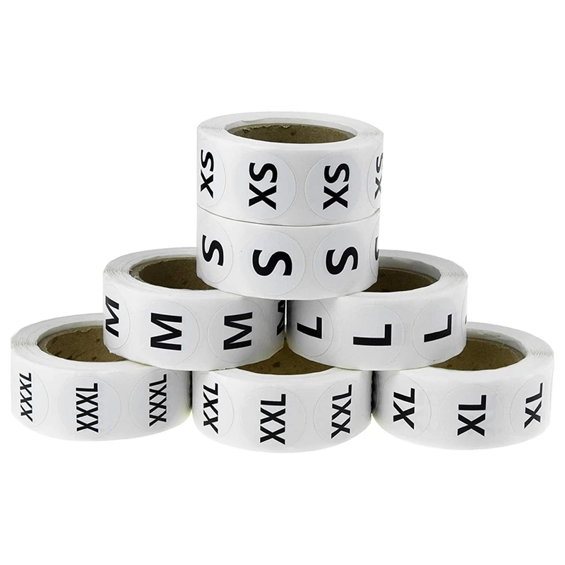 3500Pcs Clothing Sticker Labels Round Self-Adhesive Size Sticker XS/ S/M/L/XL/XXL/XXXL for Clothing Apparel T-Shirt
3500Pcs Clothing Sticker Labels Round Self-Adhesive Size Sticker XS/ S/M/L/XL/XXL/XXXL for Clothing Apparel T-Shirt