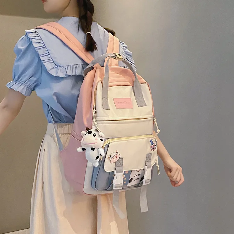 New Korean Style Kawaii Backpacks Women Sweet Candy Pink School Bags for Teenager Girls Bookbag Cute Student Travel Shoulder Bag
New Korean Style Kawaii Backpacks Women Sweet Candy Pink School Bags for Teenager Girls Bookbag Cute Student Travel Shoulder Bag