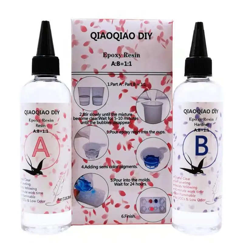 8 Ounce Quick Curing AB Epoxy Resin 1:1 Kit Clear Hard Epoxy Resin Mold Casting Jewelry Making Tools
8 Ounce Quick Curing AB Epoxy Resin 1:1 Kit Clear Hard Epoxy Resin Mold Casting Jewelry Making Tools