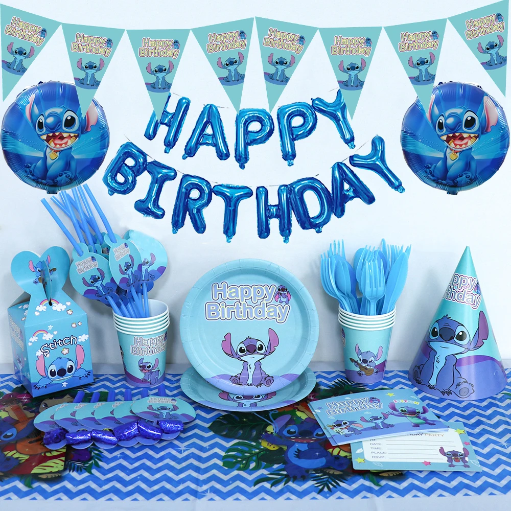 Birthday Decorations Disposable Tableware Set Stitch Paper Plates Banner Napkins Boy Girl Kids Adult Birthday Party Decor
Birthday Decorations Disposable Tableware Set Stitch Paper Plates Banner Napkins Boy Girl Kids Adult Birthday Party Decor