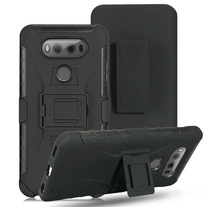 

Shockproof Case For LG G8 G7 G6 G5 Thinq Hybrid Armor Stand Plastic Belt Clip Holster Cover for LG K10 2018 V20 V30 Stylo 5 4 3