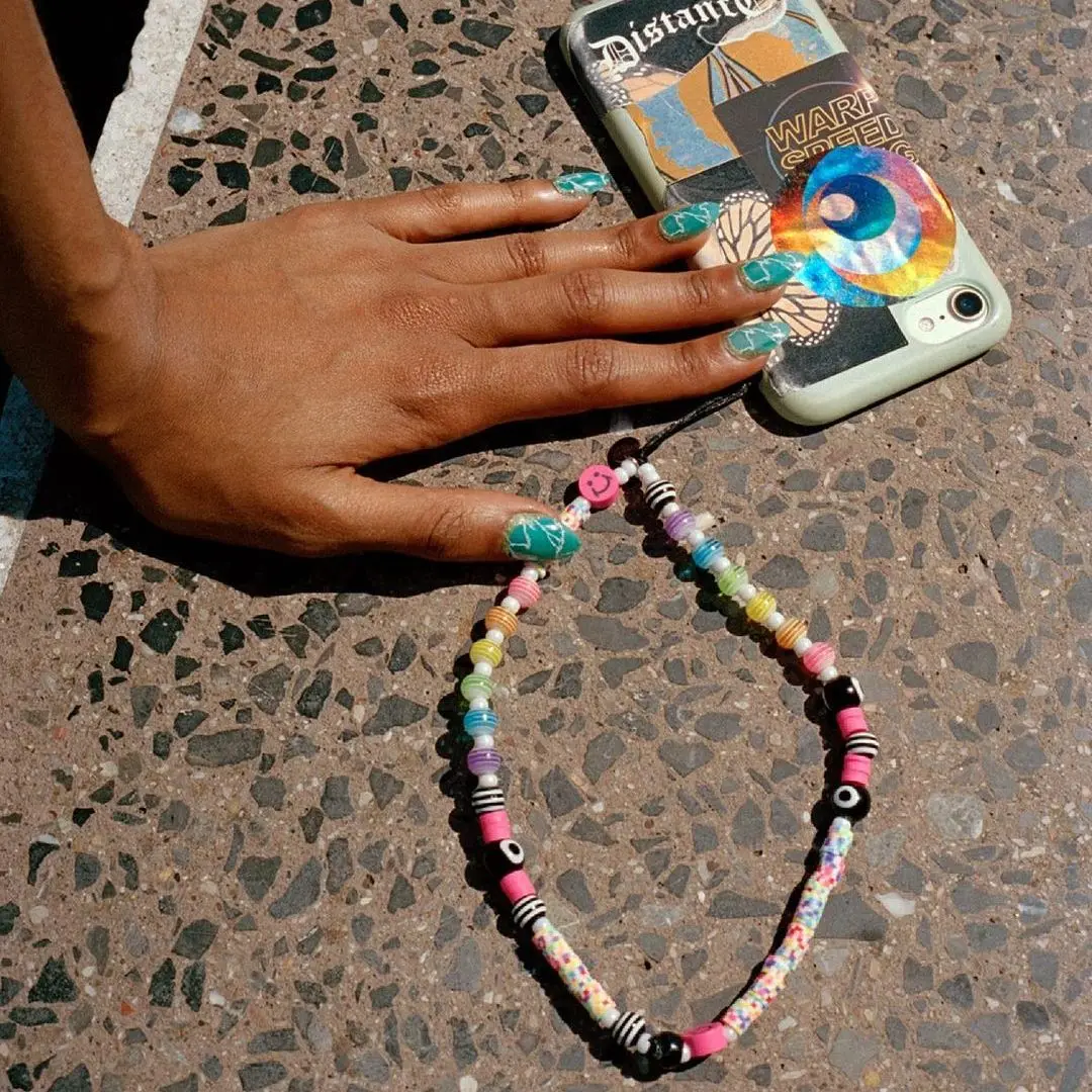 New Trendy Mobile Strap Phone Charm Pottery Stripe Beaded Eyes Phone Chain Christmas Jewelry For Women Anti-Lost Lanyard Gift
New Trendy Mobile Strap Phone Charm Pottery Stripe Beaded Eyes Phone Chain Christmas Jewelry For Women Anti-Lost Lanyard Gift