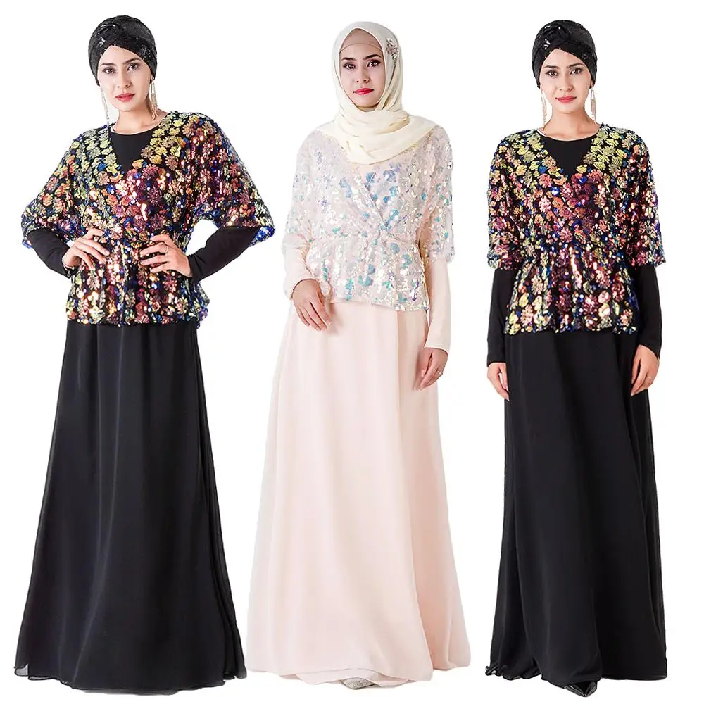 Дубай блёстки очаровательное abaya Женское Платье макси с длинным рукавом винтажное арабское платье коктейльное платье Роскошные вечерние п... 
Дубай блёстки очаровательное abaya Женское Платье макси с длинным рукавом винтажное арабское платье коктейльное платье Роскошные вечерние п...