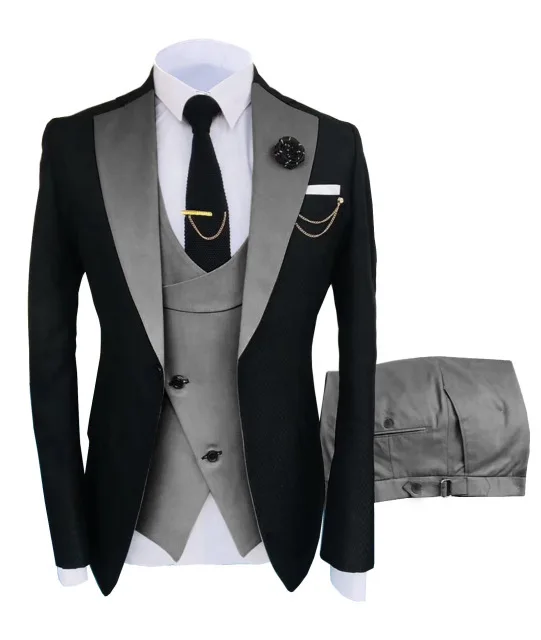 

2023 New Arrival Terno Masculino Slim Fit Blazers Ball And Groom Suits For Men Boutique Fashion Wedding( Jacket + Vest + Pants )