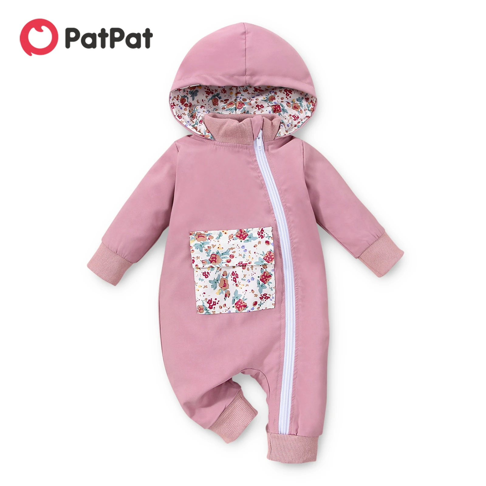 PatPat 100% Cotton Baby Girl Pink Splicing Floral Print Thickened Long-sleeve Hooded Zip Jumpsuit
PatPat 100% Cotton Baby Girl Pink Splicing Floral Print Thickened Long-sleeve Hooded Zip Jumpsuit