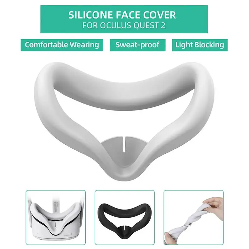 Eye Cover Silicone Anti-Sweat Anti-leakage Light Blocking Eye Mask Replacement Cover For Oculus Quest 2 VR Glasses Accessory
Eye Cover Silicone Anti-Sweat Anti-leakage Light Blocking Eye Mask Replacement Cover For Oculus Quest 2 VR Glasses Accessory