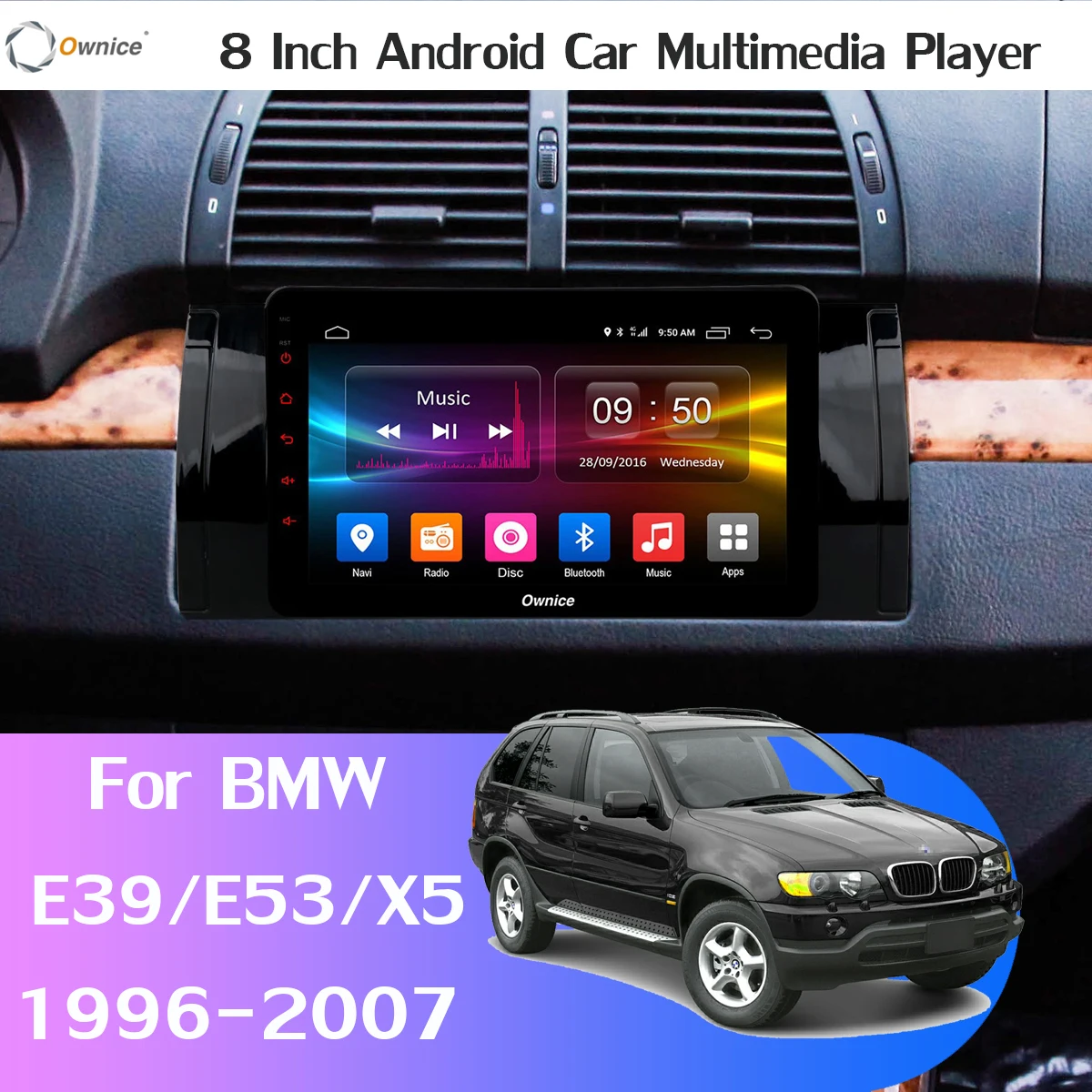 1din 360 ° камера 4G SIM WiFi Android 9 0 4 + 32G GPS радио CarPlay SPDIF DSP Автомобильный плеер для BMW X5 E53 E39