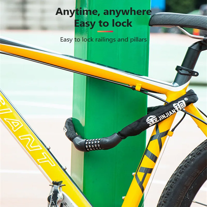 Bicycle Lock Password Chain Lock Motorcycle Mountain Bike Road Bike Safety Iron Anti-theft Ultra Light Portable Safety Lock
Bicycle Lock Password Chain Lock Motorcycle Mountain Bike Road Bike Safety Iron Anti-theft Ultra Light Portable Safety Lock