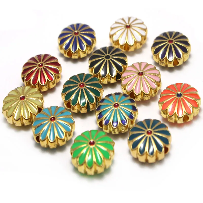 10pcs Shiny Oil Drop Enamel Flower Charms Beads Accessories Metal Spacer Beads for Jewelry Making Diy Necklace Bracelet Craft
10pcs Shiny Oil Drop Enamel Flower Charms Beads Accessories Metal Spacer Beads for Jewelry Making Diy Necklace Bracelet Craft