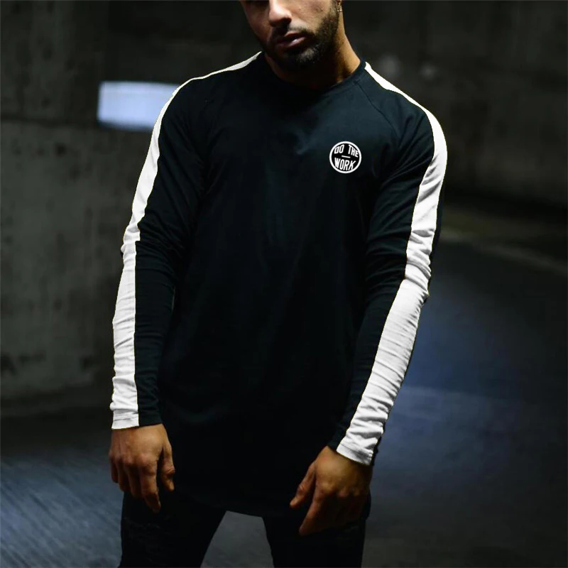 Мужская хлопковая футболка с длинным рукавом, для занятий фитнесом, бодибилдингом
Мужская хлопковая футболка с длинным рукавом, для занятий фитнесом, бодибилдингом