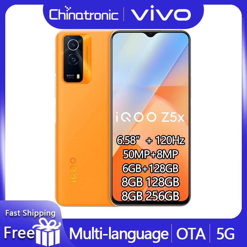 Смартфон VIVO iQOO Z5X 128 ГБ 6 58 дюйма 120 Гц 900 мАч 44 Вт | Мобильные телефоны и аксессуары