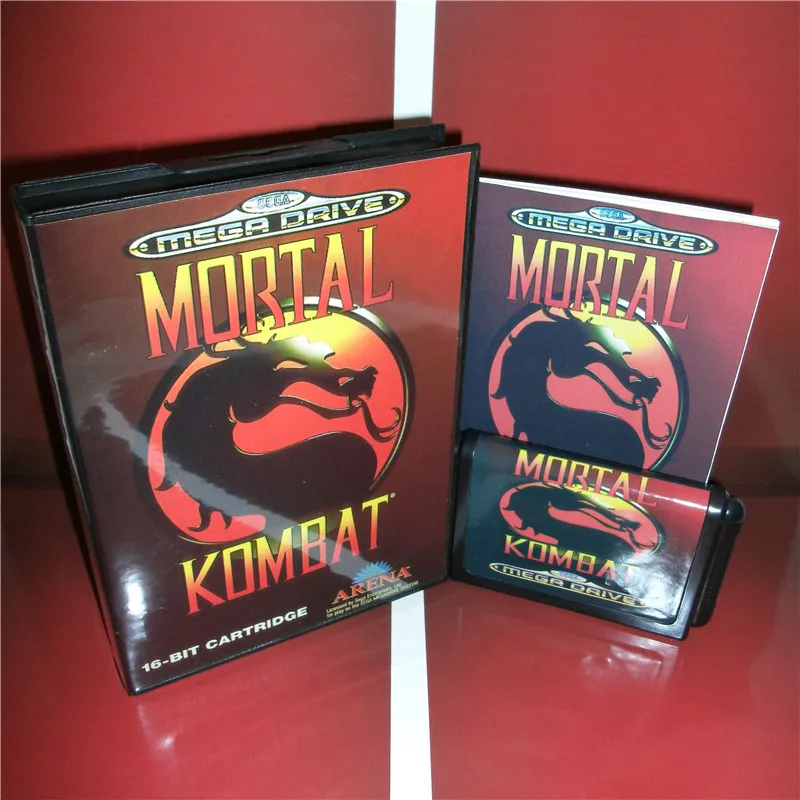 Чехол Mortal Kombat 1 EU с коробкой и руководством для Sega Megadrive Genesis Игровая приставка 16
