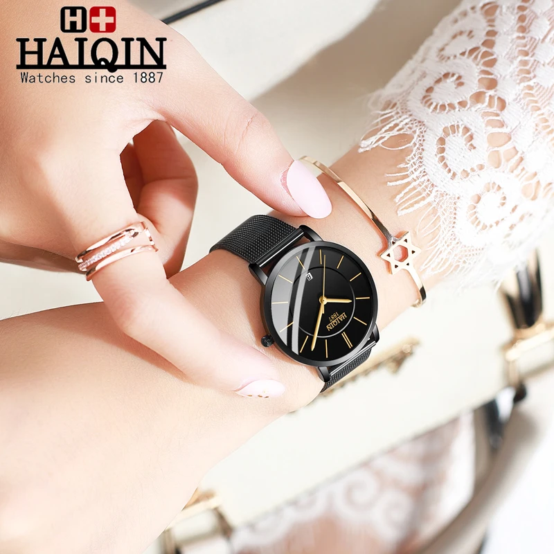 2019 HAIQIN женские часы высокого качества Reloj Mujer роскошные брендовые модные