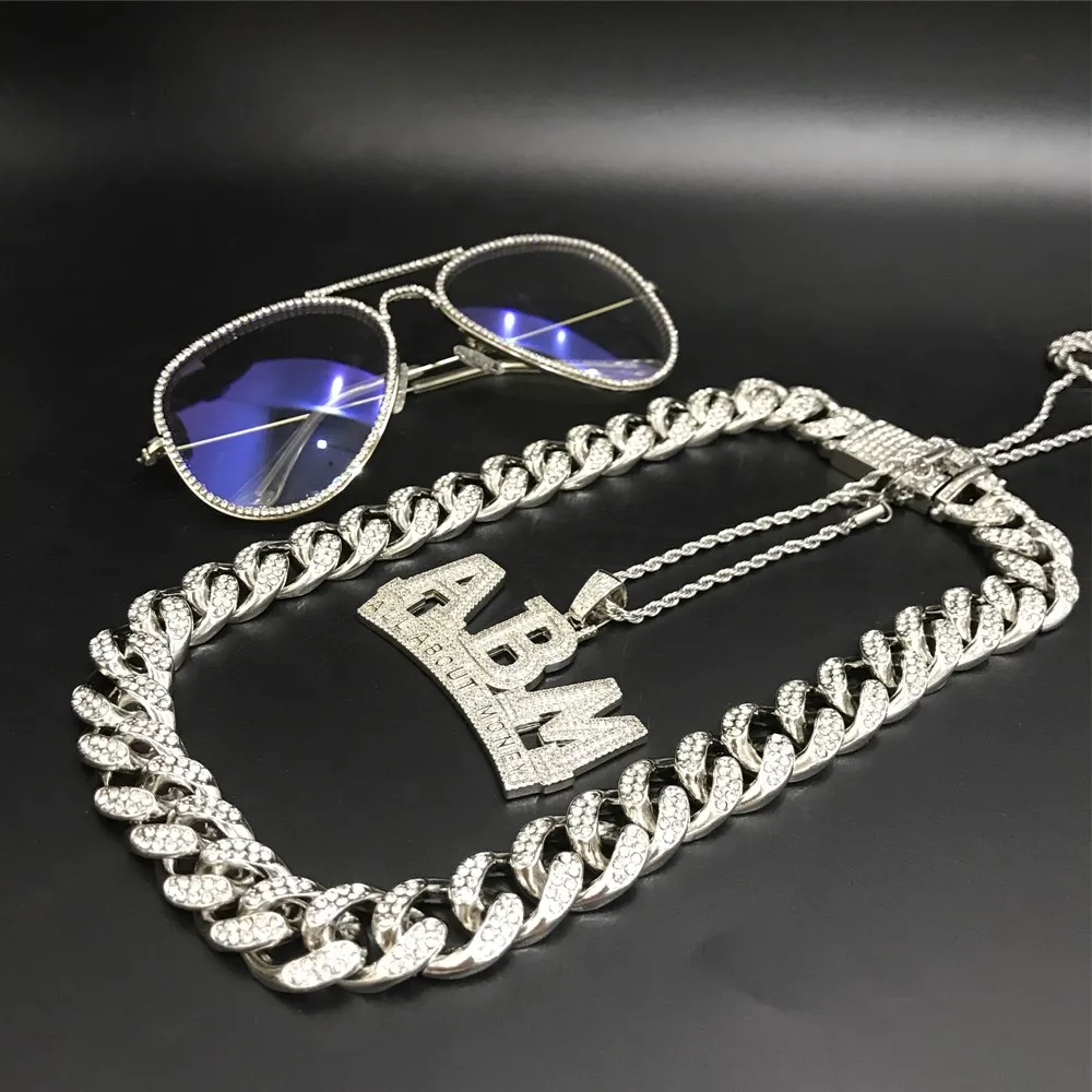 Luxury Men Silver Color Neckalce & Glass Combo Set Ice Out Cuban Jewerly Set Crystal Miami Neckalce Chain Hip Hop For Men
Luxury Men Silver Color Neckalce & Glass Combo Set Ice Out Cuban Jewerly Set Crystal Miami Neckalce Chain Hip Hop For Men