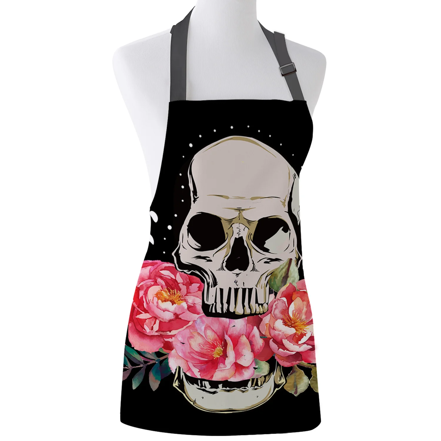 Kitchen Apron Skull Flowers Black Adjustable BBQ Bib Canvas Aprons For Women Cooking Baking Restaurant Kids Apron Pinafore
Kitchen Apron Skull Flowers Black Adjustable BBQ Bib Canvas Aprons For Women Cooking Baking Restaurant Kids Apron Pinafore