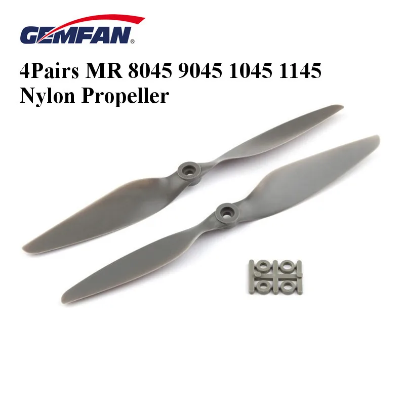 4Pairs Gemfan MR8045 MR9045 MR1045 MR1145 Glass Fiber Nylon Propeller for RC Multirotor F450 S550 DIY Parts
4Pairs Gemfan MR8045 MR9045 MR1045 MR1145 Glass Fiber Nylon Propeller for RC Multirotor F450 S550 DIY Parts