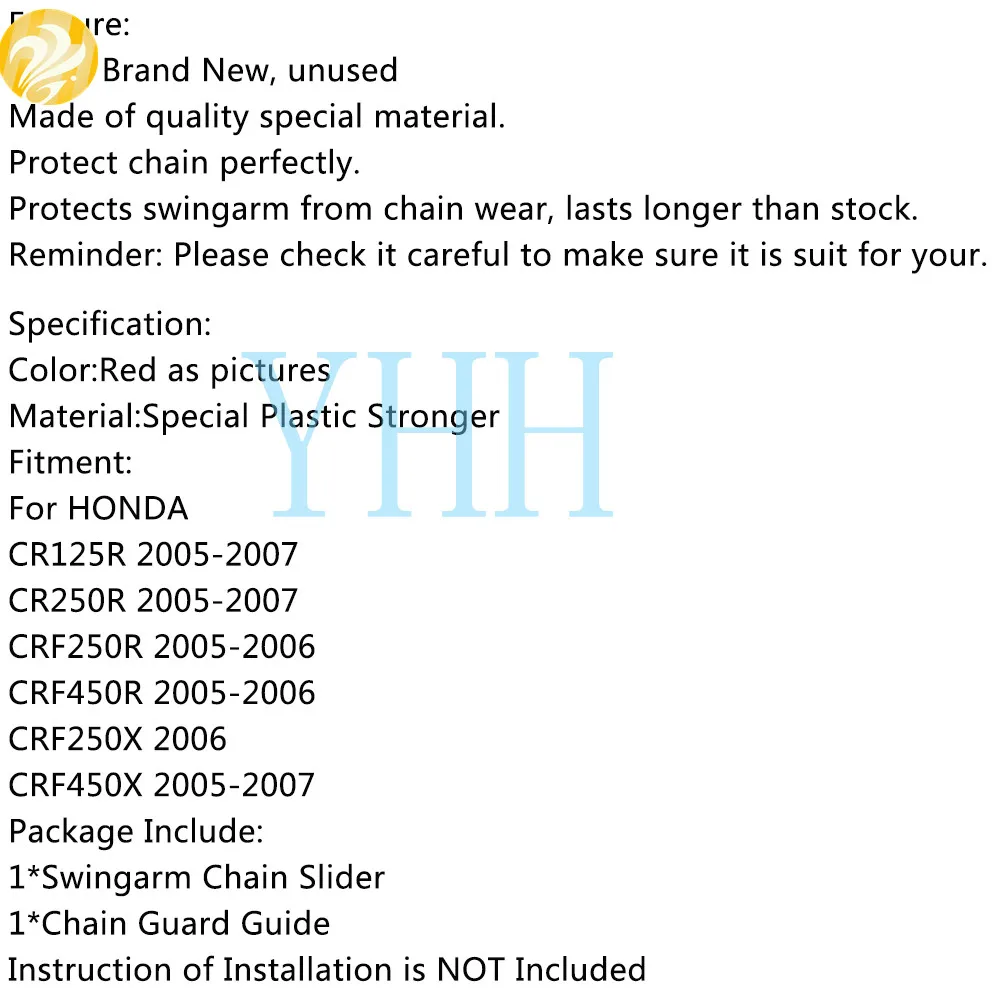 SwingarChain Slider+Chain Guard Guide For Honda CRF250R CR125R 2005-2007 CRF450R CRF250R 2005-2006 CRF250X 2006 CRF450X 05-07
SwingarChain Slider+Chain Guard Guide For Honda CRF250R CR125R 2005-2007 CRF450R CRF250R 2005-2006 CRF250X 2006 CRF450X 05-07