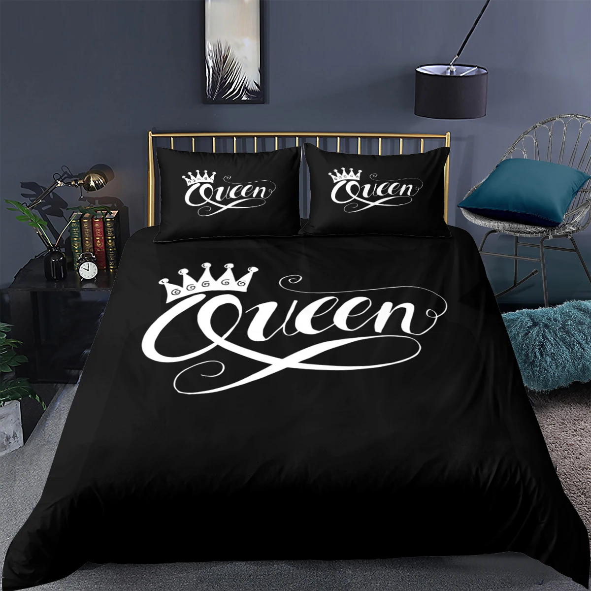 3d Queen King Pattern Bedding Set Home Textiles 2/3pc Luxury Crown Printed Duvet Cover Pillowcase Bedroom Decor
3d Queen King Pattern Bedding Set Home Textiles 2/3pc Luxury Crown Printed Duvet Cover Pillowcase Bedroom Decor