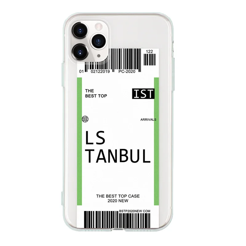 

Air Ticket printed TPU cover for Iphones Suitable for Iphone 6/6s /7/7P/8/8P/x/xs/11/11pro/11pro max /SE 2020