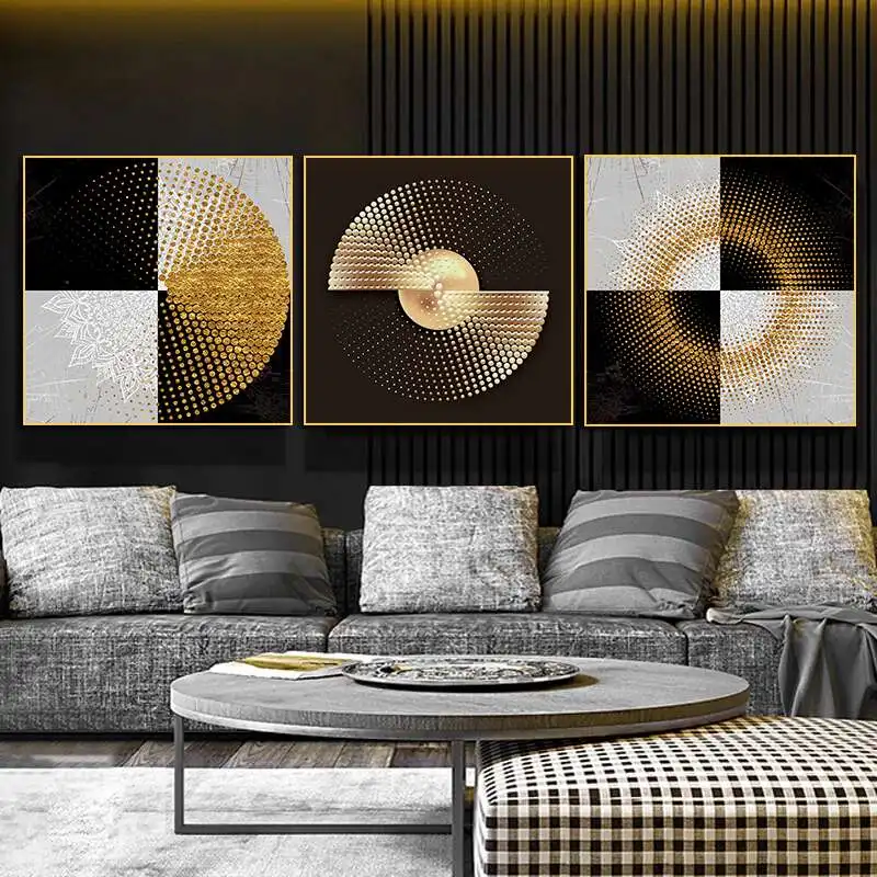 Luxury Minimalist HD Gold Round Black and White Pattern Canvas Painting Wall Art Pictures Poster Cuadros Living Room Home Decor
Luxury Minimalist HD Gold Round Black and White Pattern Canvas Painting Wall Art Pictures Poster Cuadros Living Room Home Decor