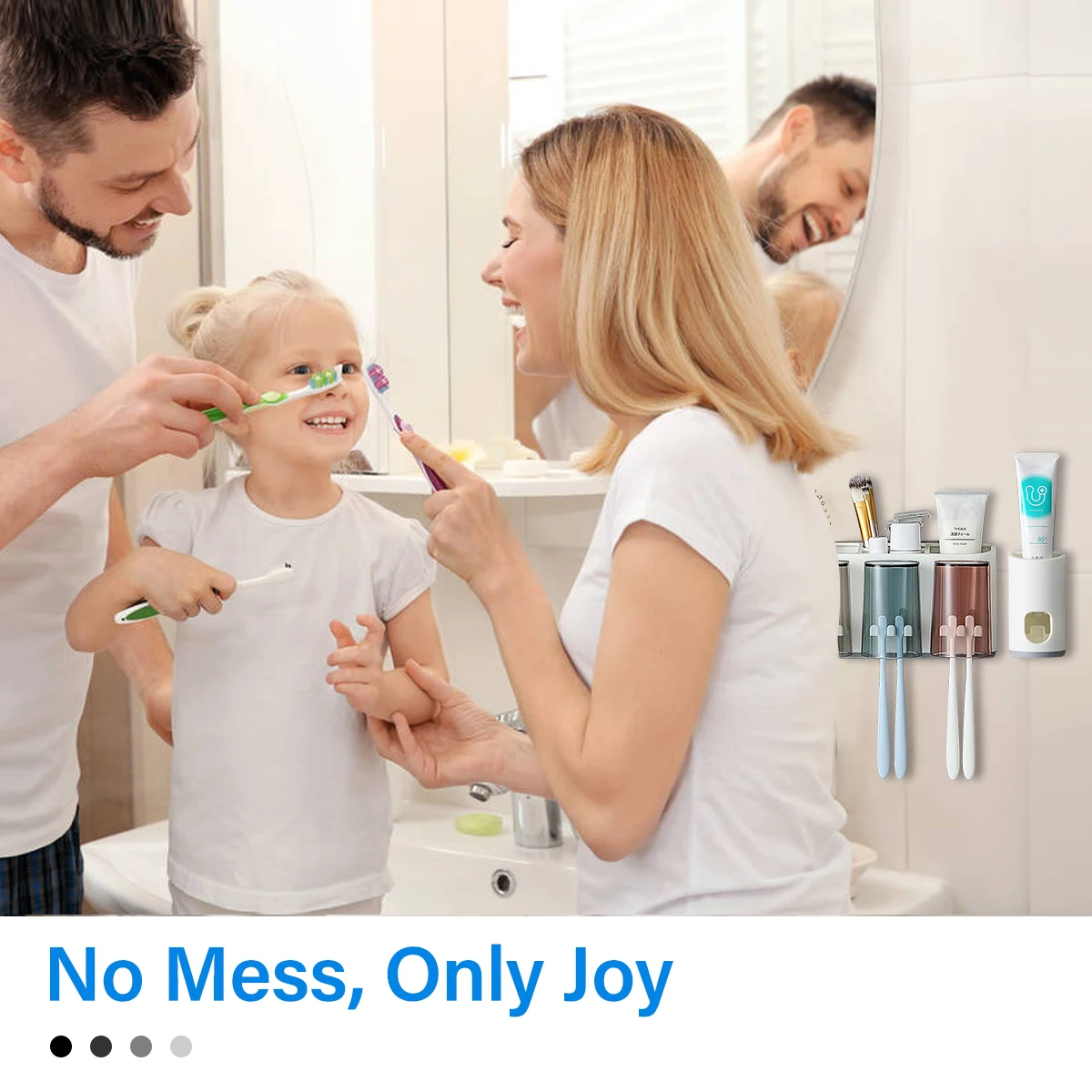 3 cups Automatic Toothbrush Dispenser Wall Mount Dust-proof Toothpaste Holder Wall Mount Storage Rack Bathroom Accessories Set
3 cups Automatic Toothbrush Dispenser Wall Mount Dust-proof Toothpaste Holder Wall Mount Storage Rack Bathroom Accessories Set