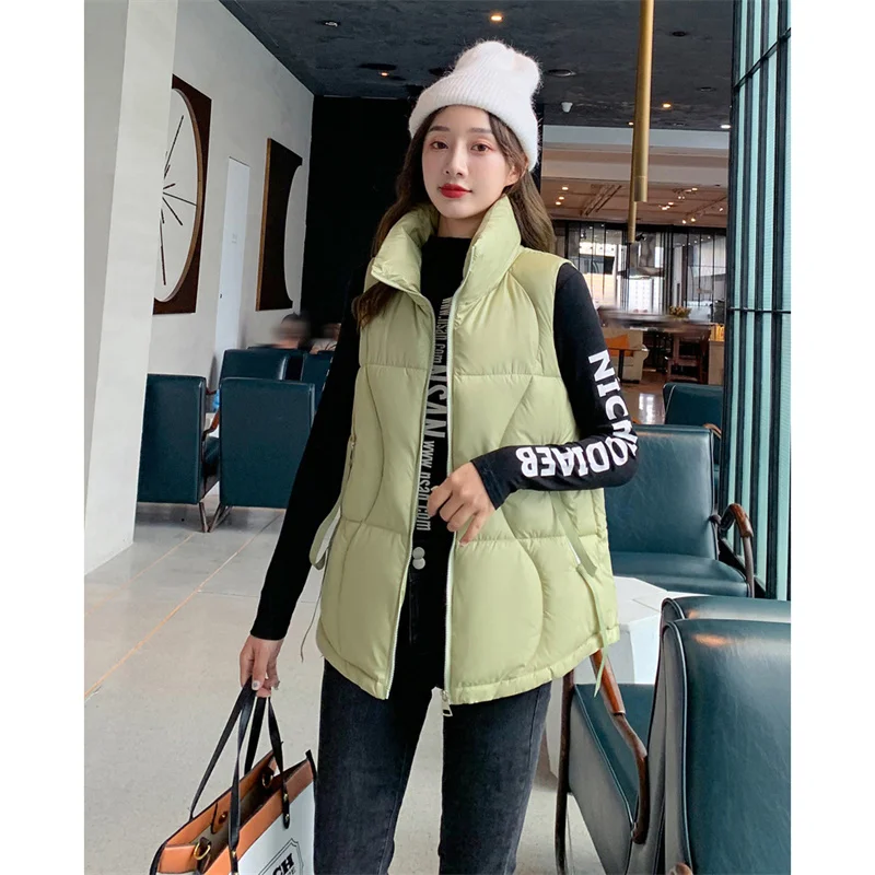 Autumn Winter Keep Warm Vest Jacket Women 2021 New Plus Size Loose White Pink Green Lapel Fashion Down Cotton Vest Coat GH582
Autumn Winter Keep Warm Vest Jacket Women 2021 New Plus Size Loose White Pink Green Lapel Fashion Down Cotton Vest Coat GH582