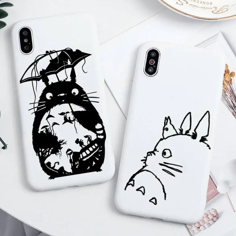 Cute Totoro Ghibli Miyazaki Anime Phone Case For iphone 13 12 11 Pro Max Mini XS 8 7 6 6S Plus X SE 2020 white Silicone cover
Cute Totoro Ghibli Miyazaki Anime Phone Case For iphone 13 12 11 Pro Max Mini XS 8 7 6 6S Plus X SE 2020 white Silicone cover