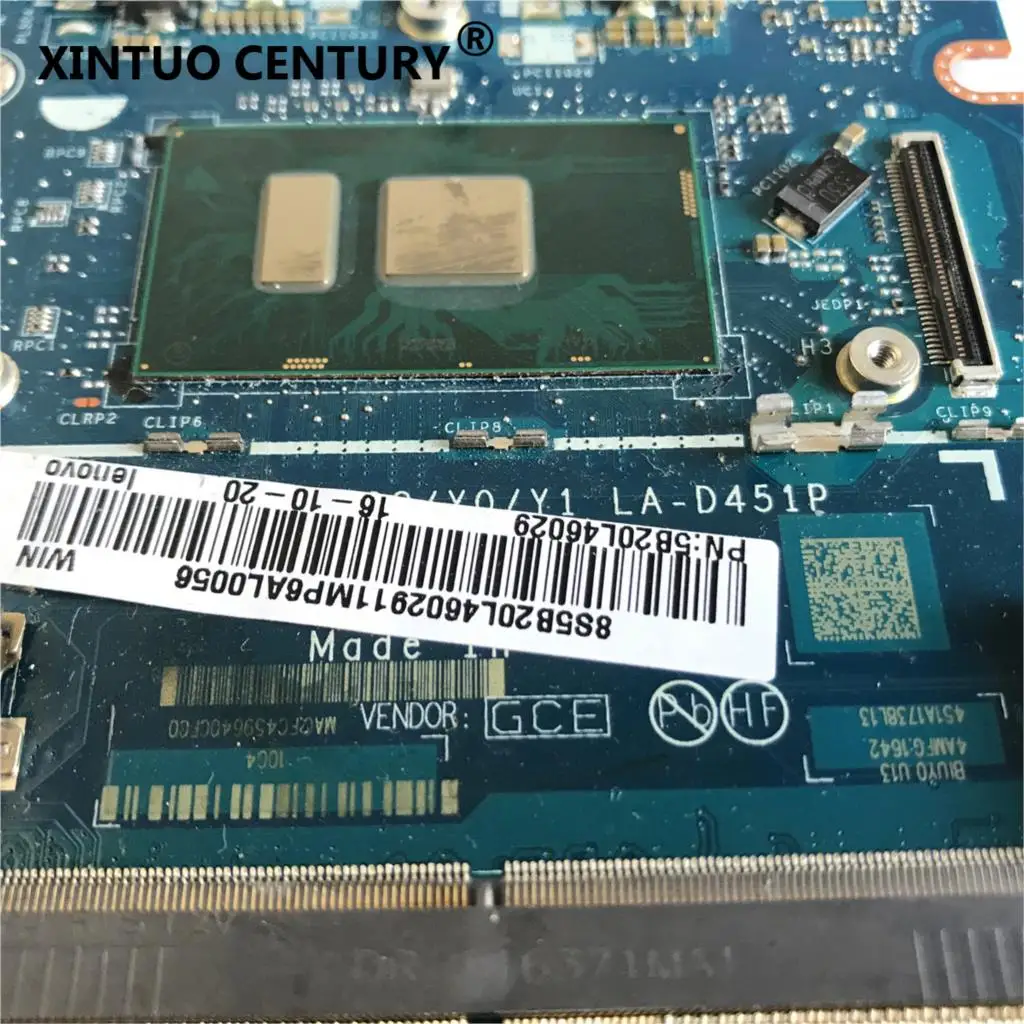 BIUS1/S2/Y0/Y1 LA-D451P Laptop motherboard for Lenovo YOGA 510-14ISK Flex4-1470 original mainboard I7-6500U 100% full test work
BIUS1/S2/Y0/Y1 LA-D451P Laptop motherboard for Lenovo YOGA 510-14ISK Flex4-1470 original mainboard I7-6500U 100% full test work