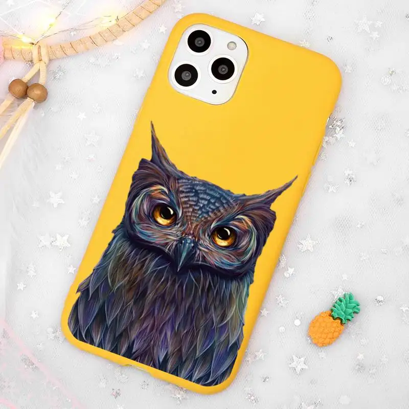 Cute Owl art animal cool Phone Case Candy Color Yellow for iPhone 11 12 pro XS MAX 8 7 6 6S Plus X 5S SE 2020 XR
Cute Owl art animal cool Phone Case Candy Color Yellow for iPhone 11 12 pro XS MAX 8 7 6 6S Plus X 5S SE 2020 XR
