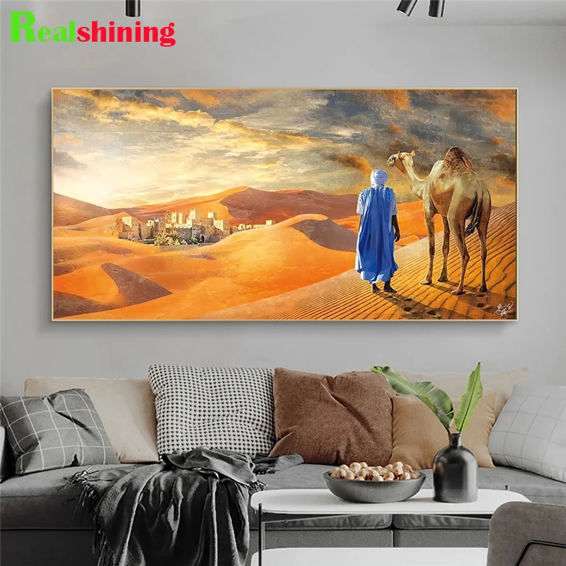 Большая полноразмерная/круглая алмазная живопись, Восточная пустыня, пейзаж 5D, алмазная вышивка «сделай сам», мозаика, украшение для дома ... 
Большая полноразмерная/круглая алмазная живопись, Восточная пустыня, пейзаж 5D, алмазная вышивка «сделай сам», мозаика, украшение для дома ...