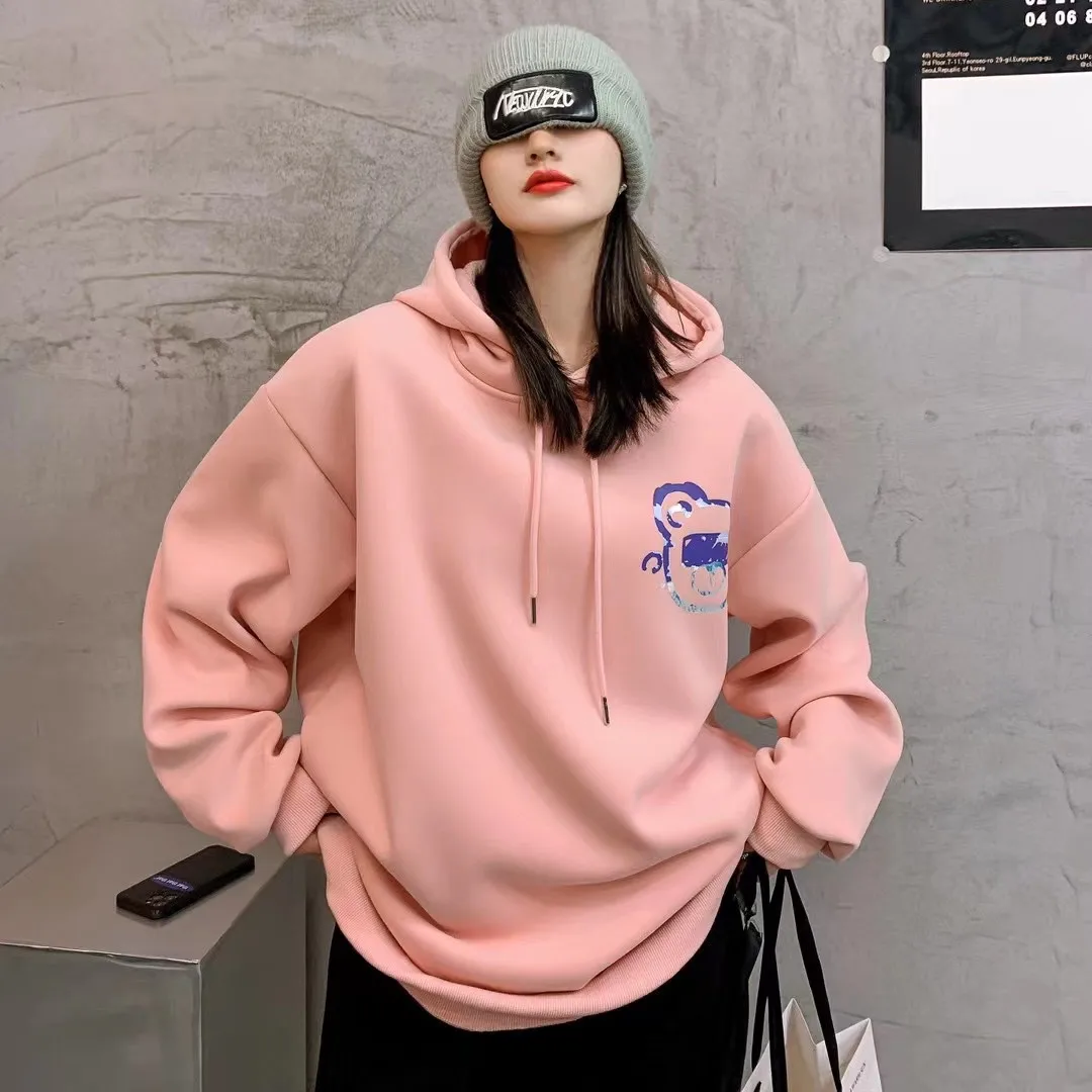 Winter Large Size Fleeced Hoodie Coat for Women Fashion Ultra Soft Loose Graphic Street Thicken Sweatshirt Pullovers Pinnk
Winter Large Size Fleeced Hoodie Coat for Women Fashion Ultra Soft Loose Graphic Street Thicken Sweatshirt Pullovers Pinnk