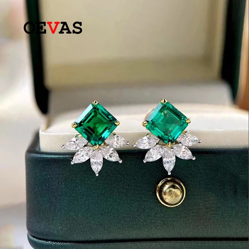 OEVAS 100% 925 Sterling Silver Real 1.5 Carat Lab Grown Emerald Stud Earrings For Women Sparkling Wedding Fine Jewelry Wholesale
OEVAS 100% 925 Sterling Silver Real 1.5 Carat Lab Grown Emerald Stud Earrings For Women Sparkling Wedding Fine Jewelry Wholesale