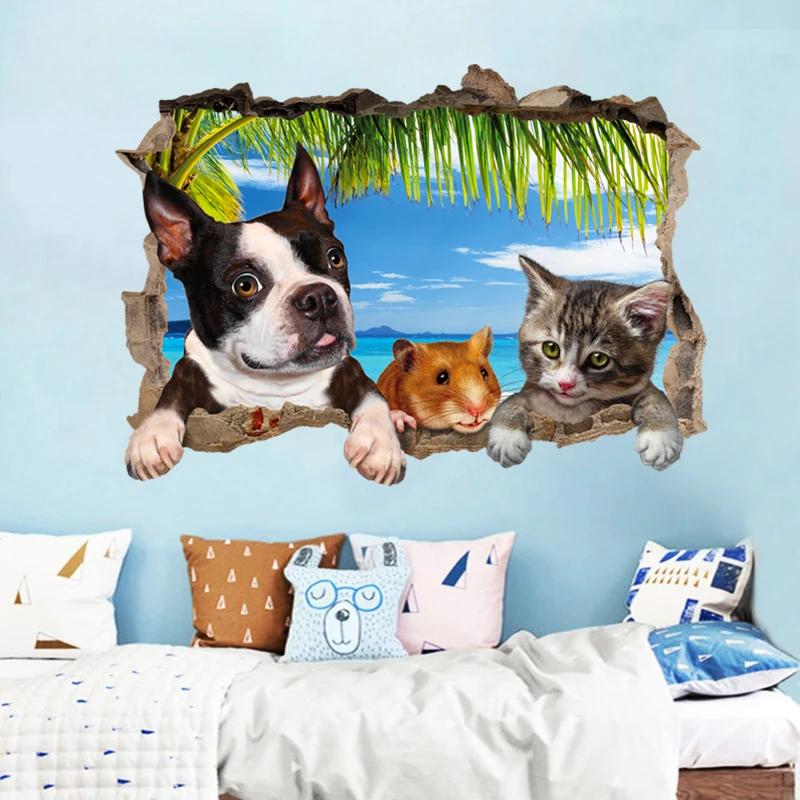 Christmas3D3D Cute Dog Cat Wall Stickers Children Bedside Warm Background Wall Self-Adhesive Room Decoration
Christmas3D3D Cute Dog Cat Wall Stickers Children Bedside Warm Background Wall Self-Adhesive Room Decoration