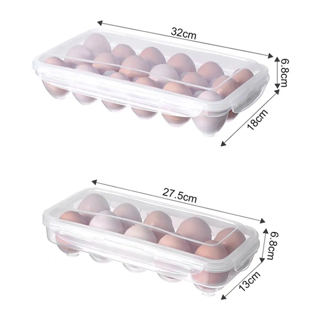 10/18 Grids Transparent Plastic Egg Box Refrigerator Fresh-Keeping Storage Box Rectangular Egg Container With Lid 
10/18 Grids Transparent Plastic Egg Box Refrigerator Fresh-Keeping Storage Box Rectangular Egg Container With Lid