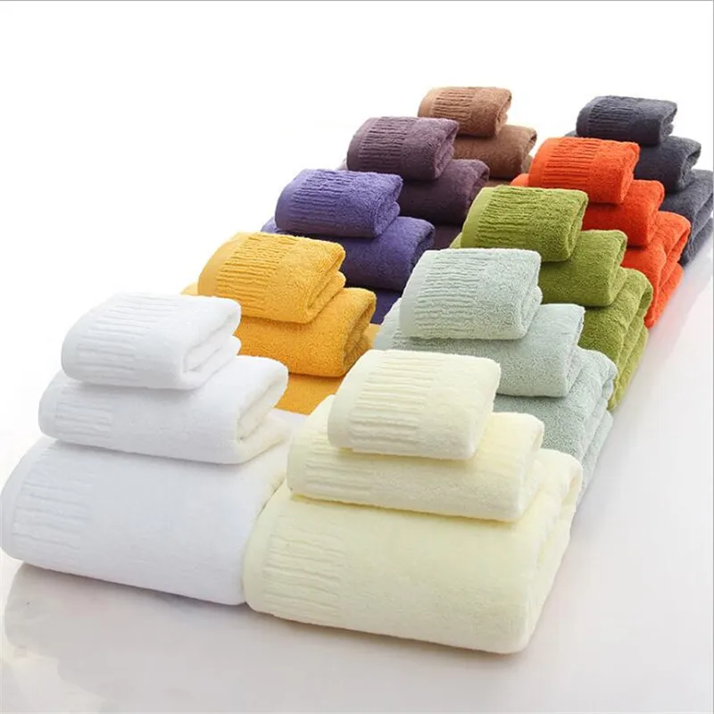 

NEW 100% Combed Cotton Bath Hand Towels Set Plus Thick Terry Cotton Bath Towel Set For Adults 880G/Set Bathroom Hand Towel Set
