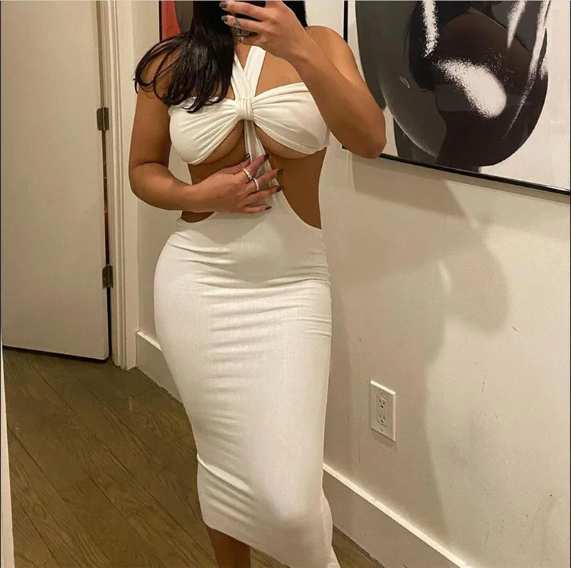Fashion Midi Bodycon Dress Women Summer Robe Sexy White Party Dresses Slim Female Club Vestidos Mujer Verano 2021 D031
Fashion Midi Bodycon Dress Women Summer Robe Sexy White Party Dresses Slim Female Club Vestidos Mujer Verano 2021 D031