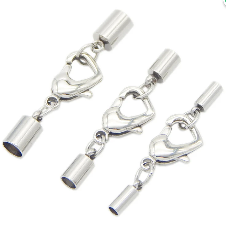 5sets/lot 1.5/2/3/4/5mm Stainless Steel Leather Cord Bracelet Necklace Heart Lobster Clasps Hooks Connectors Jewelry
5sets/lot 1.5/2/3/4/5mm Stainless Steel Leather Cord Bracelet Necklace Heart Lobster Clasps Hooks Connectors Jewelry