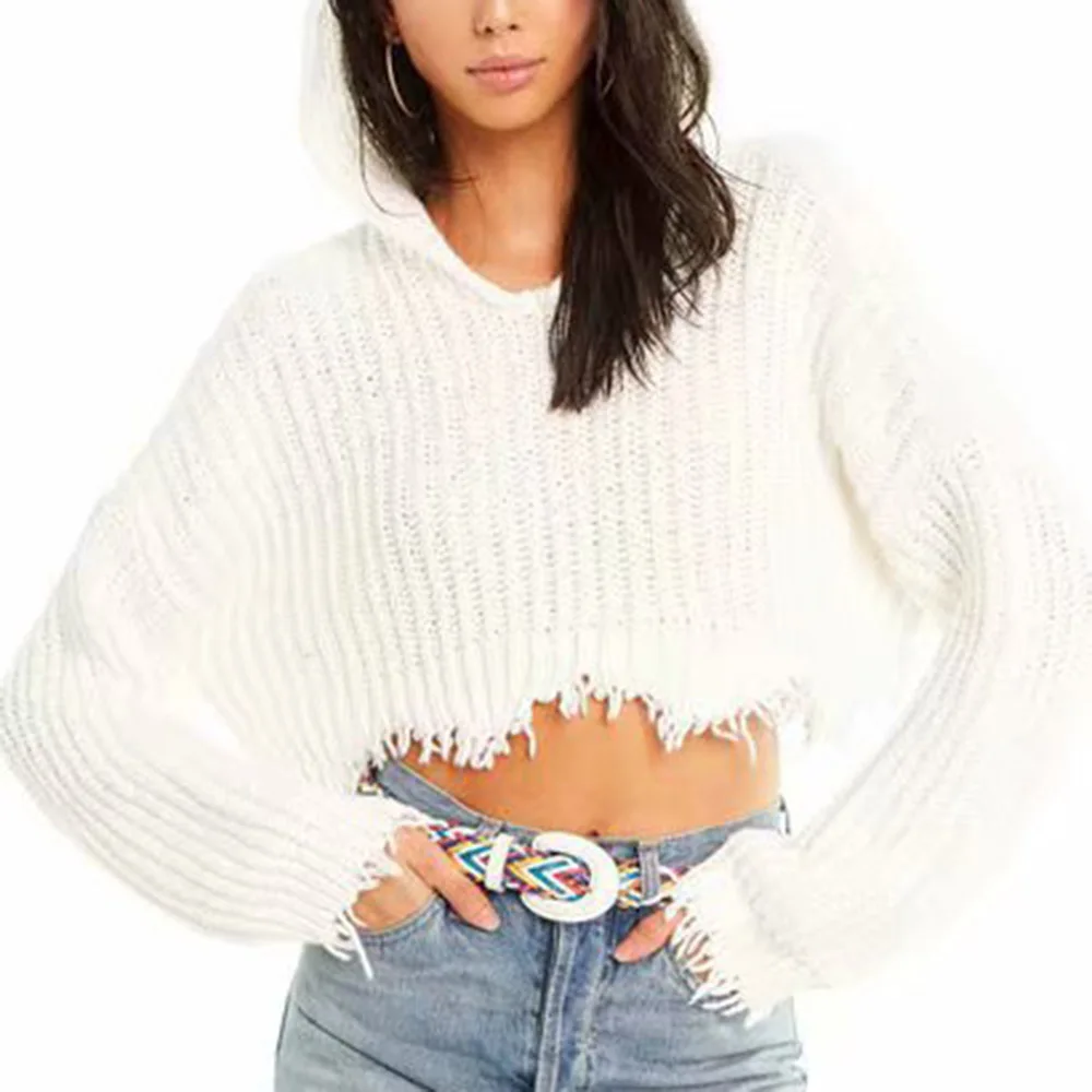 Casual Fall Women's Sweater Spring Autumn Thick Knitted Solid Color Hooded Pullover Loose Tassel Sweaters Coat Fashion Warm Tops
Casual Fall Women's Sweater Spring Autumn Thick Knitted Solid Color Hooded Pullover Loose Tassel Sweaters Coat Fashion Warm Tops
