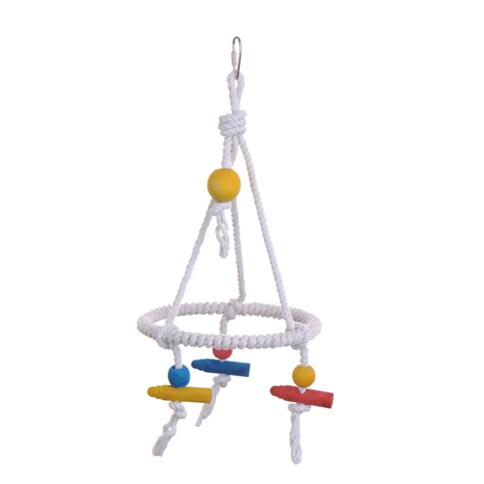 LHXMAS PET TOYS Toy bird Parrot toys White cotton string Round swing White Circle Swing
LHXMAS PET TOYS Toy bird Parrot toys White cotton string Round swing White Circle Swing