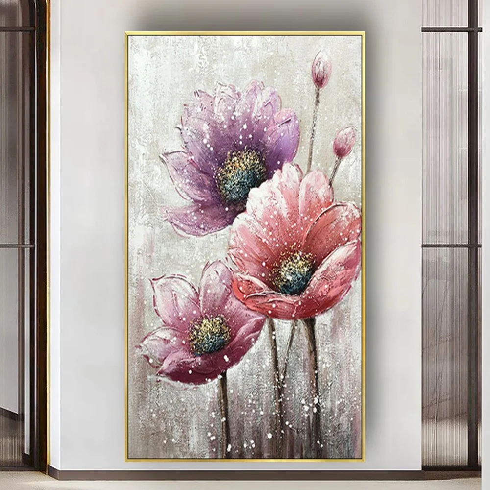 100% Hand-painted Abstract Oil Painting Purple Red Floral Modern Wall Art for Living Room Canvas home decor artwork Salon mural
100% Hand-painted Abstract Oil Painting Purple Red Floral Modern Wall Art for Living Room Canvas home decor artwork Salon mural