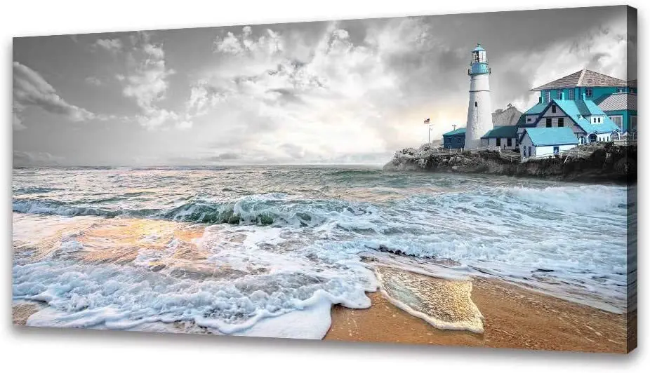Black And White Wall Art Seascape Canvas Painting Nature Beach Prints Posters Blue Lighthouse Ocean Artwork Office Decor
Black And White Wall Art Seascape Canvas Painting Nature Beach Prints Posters Blue Lighthouse Ocean Artwork Office Decor