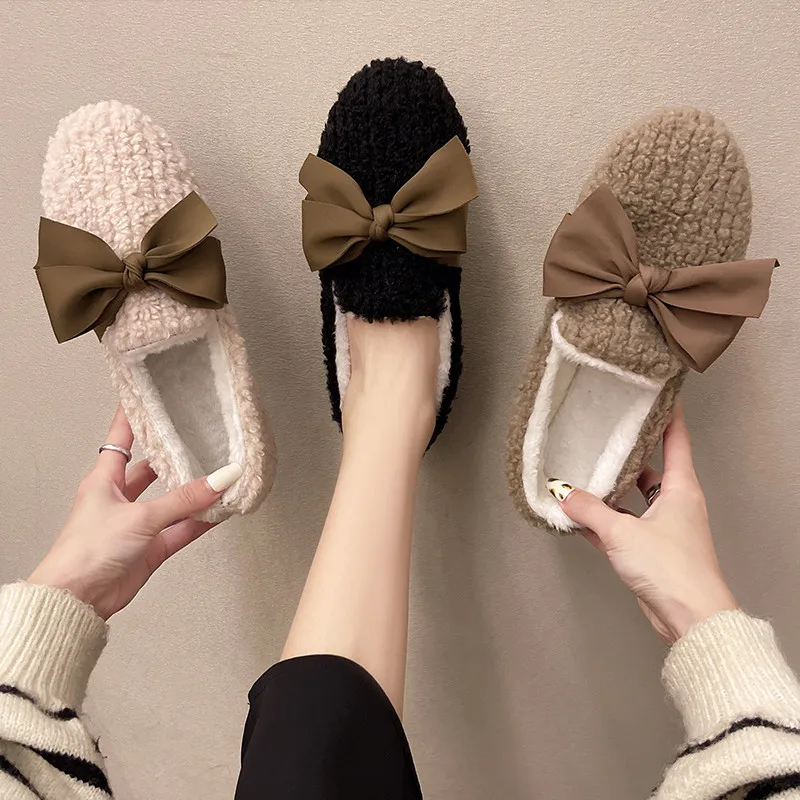 Women Moccasin Shoes Casual Female Sneakers Autumn Round Toe Loafers Fur Bow-Knot Modis Moccasins Fall Winter Butterfly 2021
Women Moccasin Shoes Casual Female Sneakers Autumn Round Toe Loafers Fur Bow-Knot Modis Moccasins Fall Winter Butterfly 2021