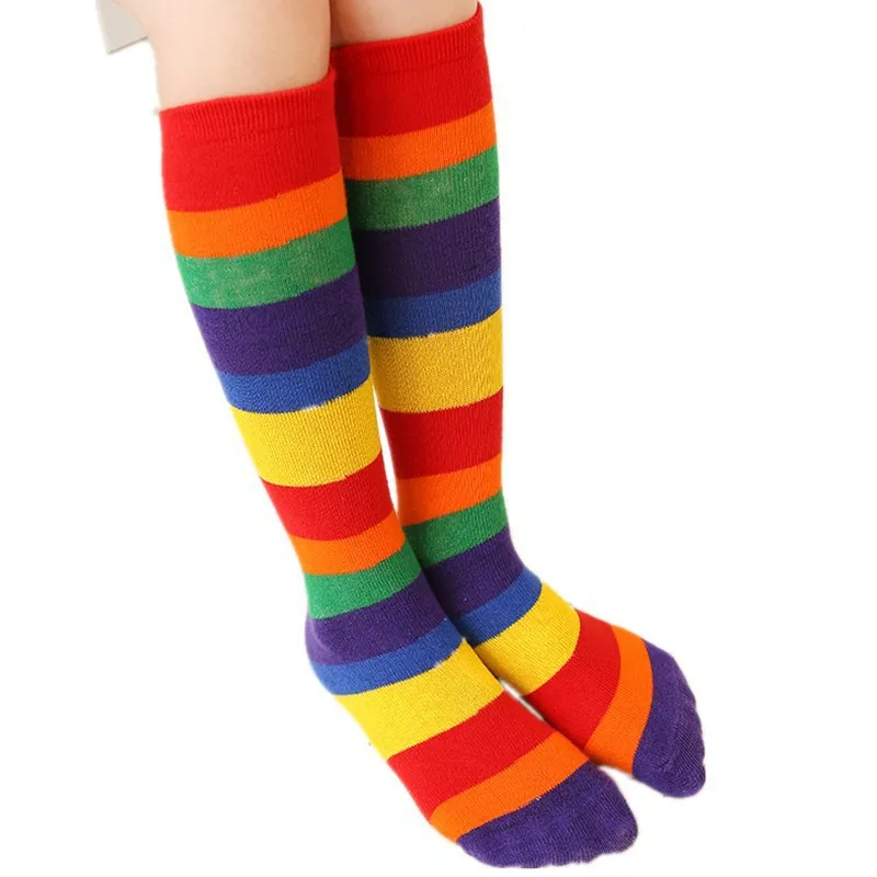 Spring and autumn color striped long tube socks cotton pile stockings knee high fashion rainbow strip knee socks
Spring and autumn color striped long tube socks cotton pile stockings knee high fashion rainbow strip knee socks