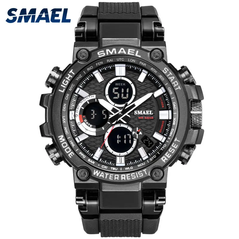 Men Military Watches SMAEL Clock Men Digital Army Watch Dual Time LED Bracelet relogio masculino1803 Men Watch Sports Waterproof
Men Military Watches SMAEL Clock Men Digital Army Watch Dual Time LED Bracelet relogio masculino1803 Men Watch Sports Waterproof