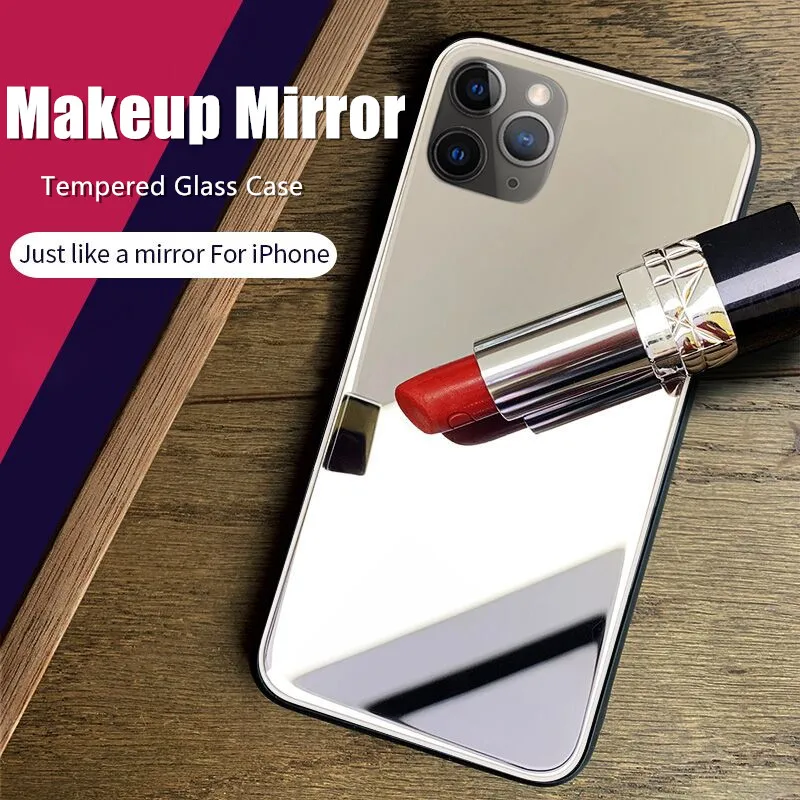 Luxury Tempered Glass Mirror Phone Case for iPhone 11 Pro XS Max X XR Hard Back Cover For iphone 7 8 6 S 6S Plus ShockProof Case
Luxury Tempered Glass Mirror Phone Case for iPhone 11 Pro XS Max X XR Hard Back Cover For iphone 7 8 6 S 6S Plus ShockProof Case