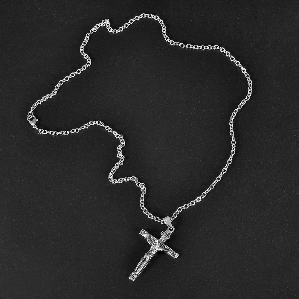 2020 Hot Gold Christian Stainless Steel Pendant Necklace for Men Fashion Jewelry Crucifix Jesus Cross pendant Chain Necklaces 
2020 Hot Gold Christian Stainless Steel Pendant Necklace for Men Fashion Jewelry Crucifix Jesus Cross pendant Chain Necklaces