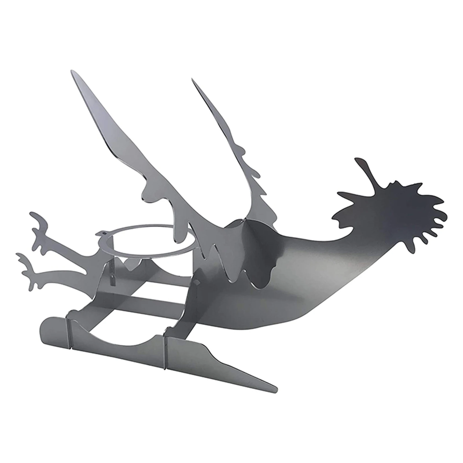 Portable Chicken Stand Dinosaur BBQ Stainless Steel Rack with Glasses Indoor Outdoor Use LAD3 
Portable Chicken Stand Dinosaur BBQ Stainless Steel Rack with Glasses Indoor Outdoor Use LAD3