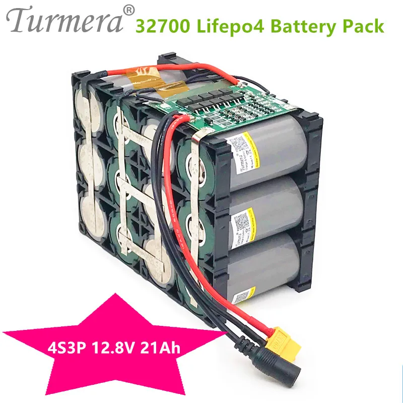 4S3P 12 8 в 21 Ач 32700 Lifepo4 Аккумуляторный блок с 4S40A максимум а сбалансированный BMS для