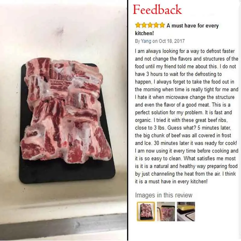 Aluminum alloy Quick Defrost Tray Thaw Frozen Food Meat Fruit Quick Defrost Board Plate Defrost Kitchen Gadget